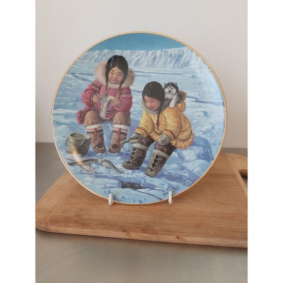Vintage Nori Peter Arctic Spring Series Ceramic Plate 'Patience', Wall decor,... - Picture 2 of 4